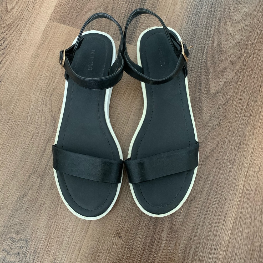 Forever 21 black strappy sandals